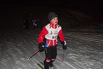 En fornøyd skiløper mot mål. Govvat/foto: Charles Petterson