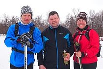 Fornøyde skiløpere. Govvat/foto: Charles Petterson